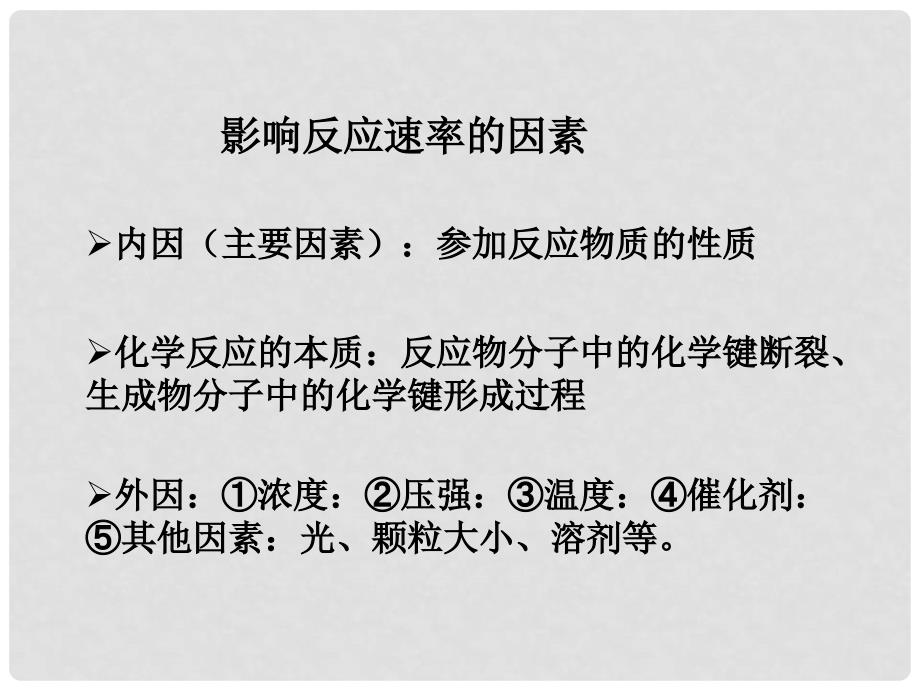 吉林省扶余一中高二化学《影响化学反应速率的因素》课件_第2页