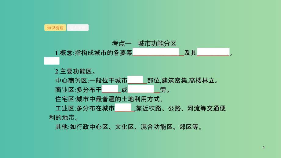 2020版高考地理大一轮复习第七章城市的空间结构与城市化7.1城市的空间结构课件中图版.ppt_第4页