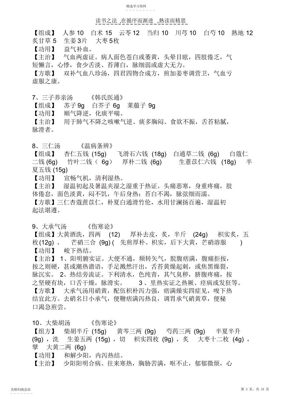 2022年应知应会名方100首_第3页