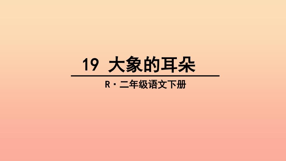 2019二年级语文下册 课文6 19《大象的耳朵》教学课件2 新人教版.ppt_第3页