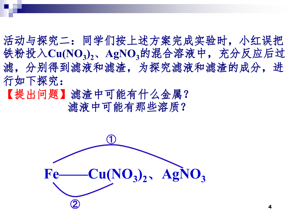 金属和盐反应的置换顺序PPT课件_第4页