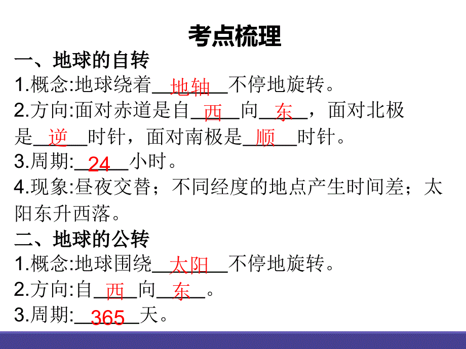 初中地理：地球的运动.ppt_第3页