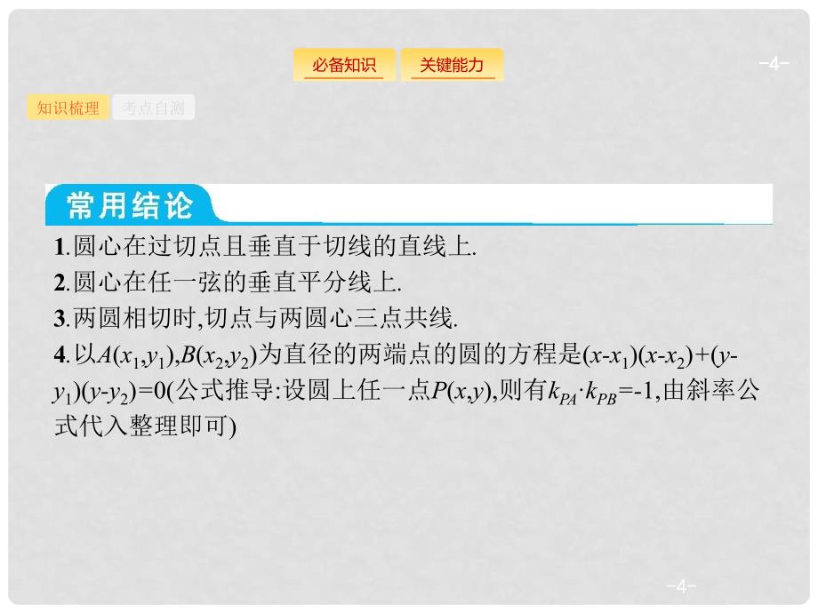 高考数学一轮复习 9.3 圆的方程课件 理 新人教B版_第4页