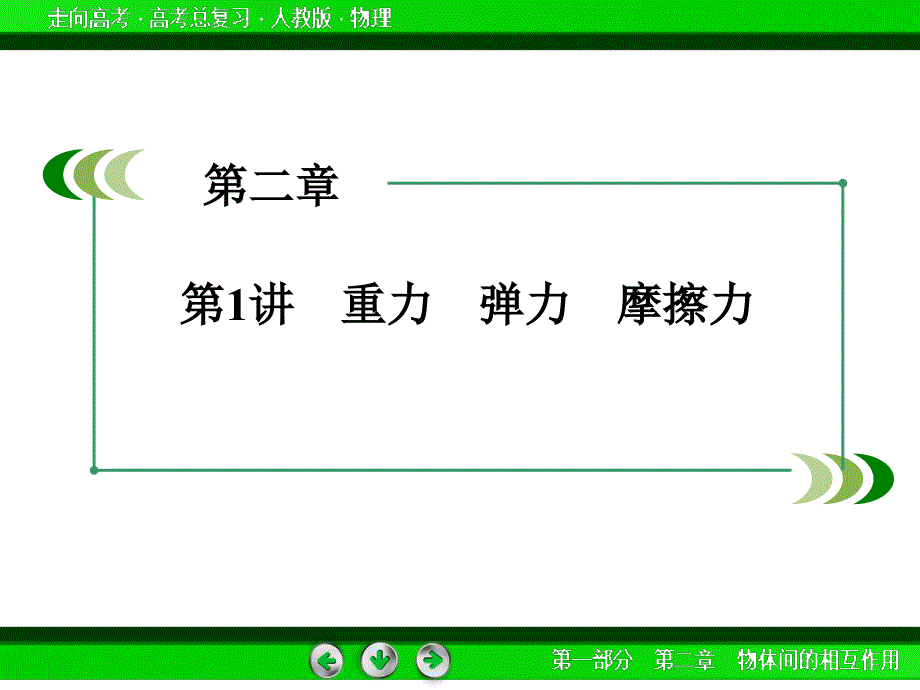 届高三物理人教版一轮复习第1讲重力弹力摩擦力课件_第3页