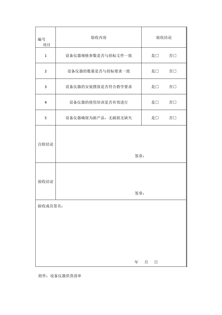 设备采购项目验收报告301_第2页