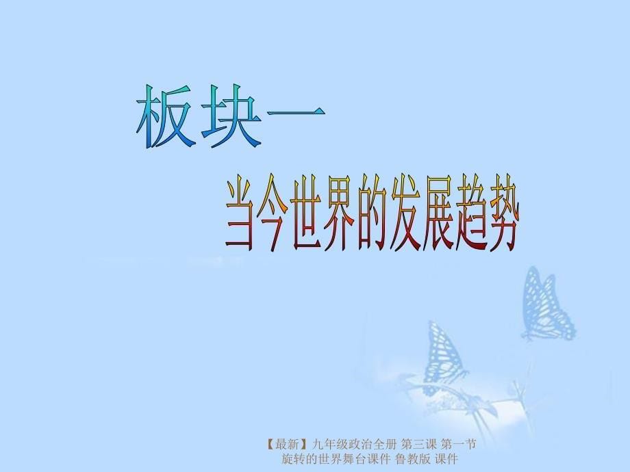 最新九年级政治全册第三课第一节旋转的世界舞台课件鲁教版课件_第5页