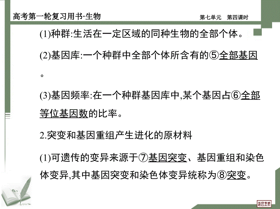 生物的变异、育种与进化第四课时_第4页