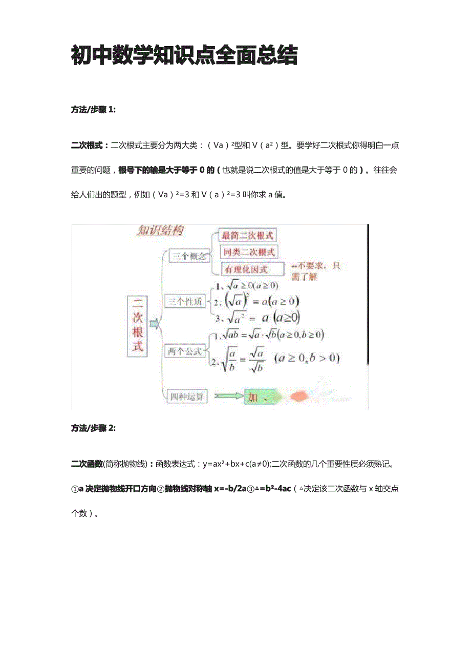 初中数学知识点全面总结_第1页