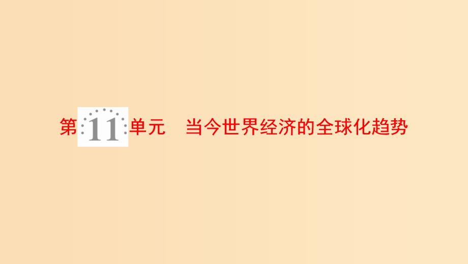 2019版高考历史一轮复习 第11单元 当今世界经济的全球化趋势 第22讲 战后资本主义世界经济体系的形成及经济全球化趋势课件 北师大版.ppt_第1页