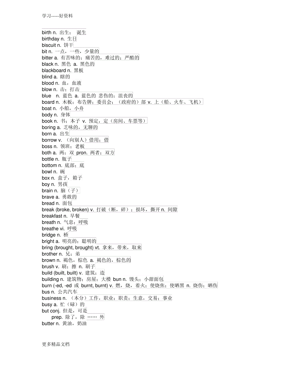 初中英语单词1600(全)汇编_第4页