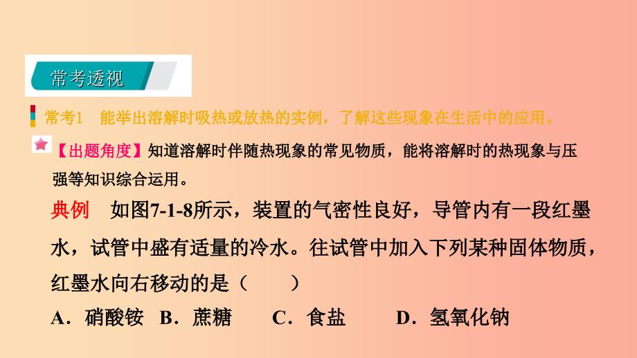 九年级化学下册 第七章 溶液 7.1 溶解与乳化 第2课时 乳化及溶解时的热现象同步课件 （新版）粤教版.ppt_第3页