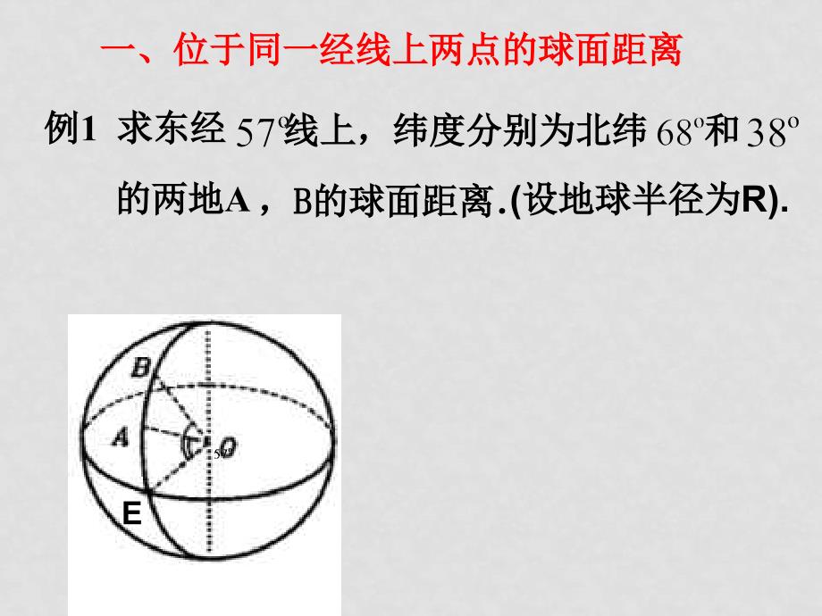 高二数学球面距离的两种类型的求解课件_第3页