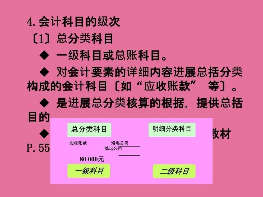 基础会计第四章账户与复式记账ppt课件_第5页