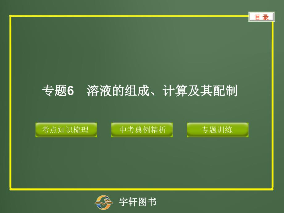 专题6溶液的组成、计算及其配制_第1页