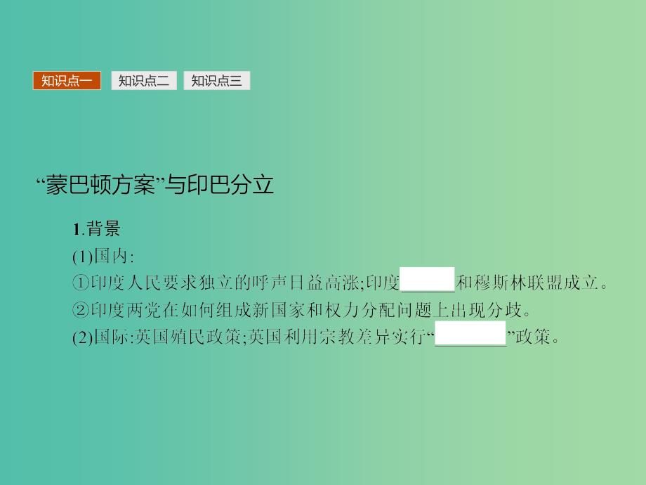 高中历史 5.5南亚次大陆的冲突课件 新人教版选修3.ppt_第3页