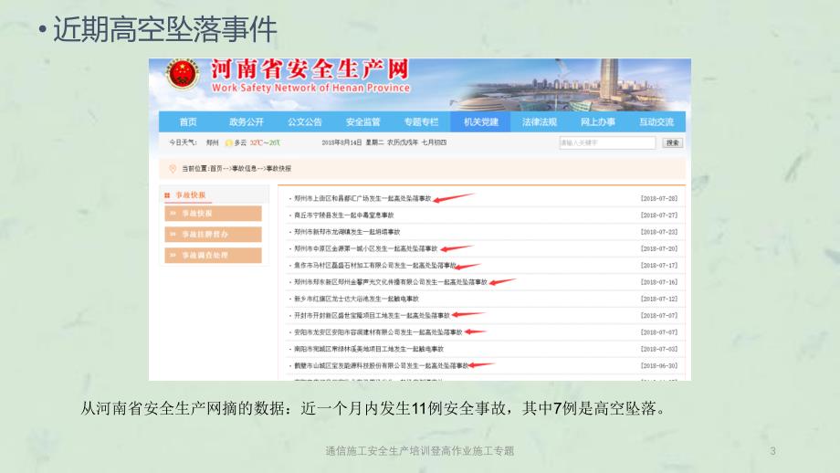 通信施工安全生产培训登高作业施工专题课件_第3页