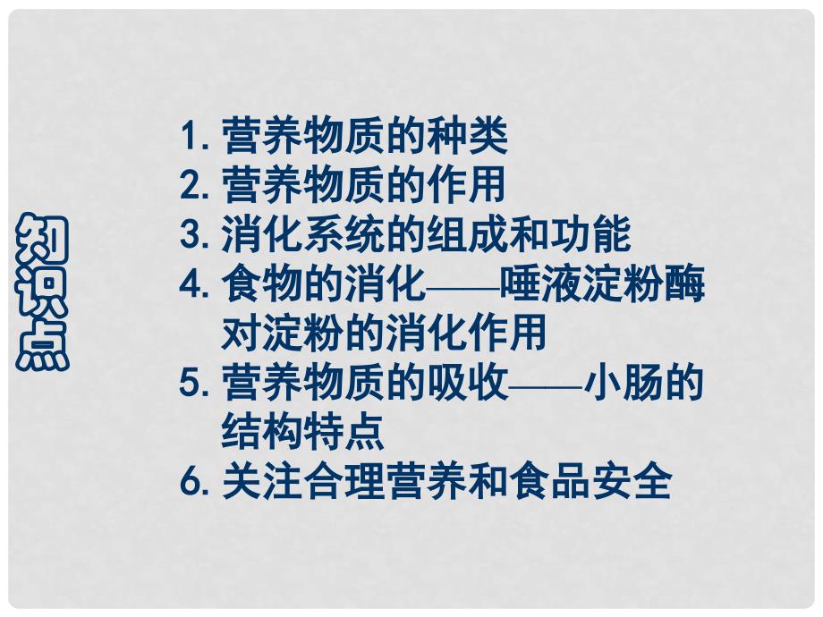 山东省肥城市桃都中学七年级生物下册《人体的营养》复习课件 新人教版_第2页