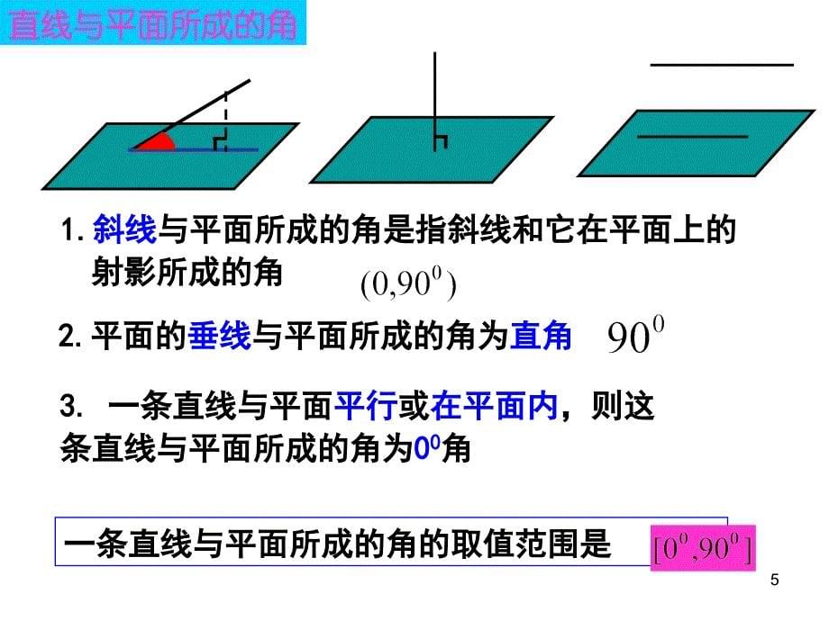 直线与平面所成的角ppt课件_第5页