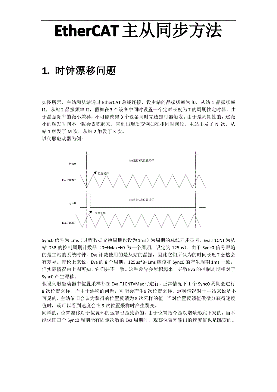 EtherCAT主从同步方法_第1页