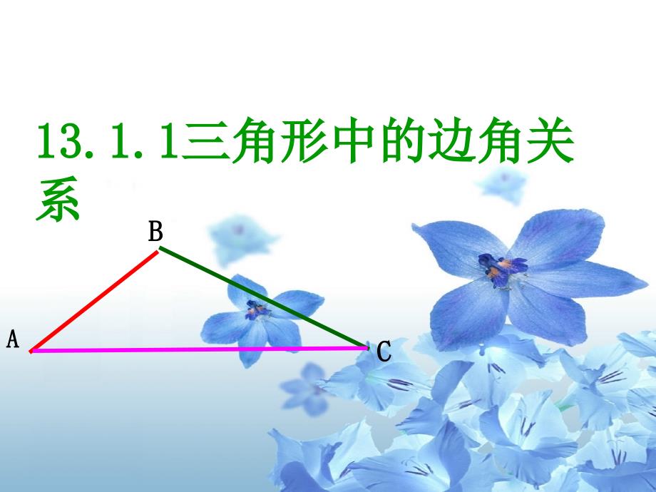 沪科版八年级上册三角形中的边角关系课件_第1页