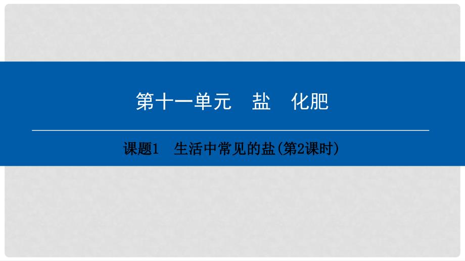 九年级化学下册 第11单元 盐 化肥 课题1 生活中常见的盐(第2课时)课件 （新版）新人教版_第1页