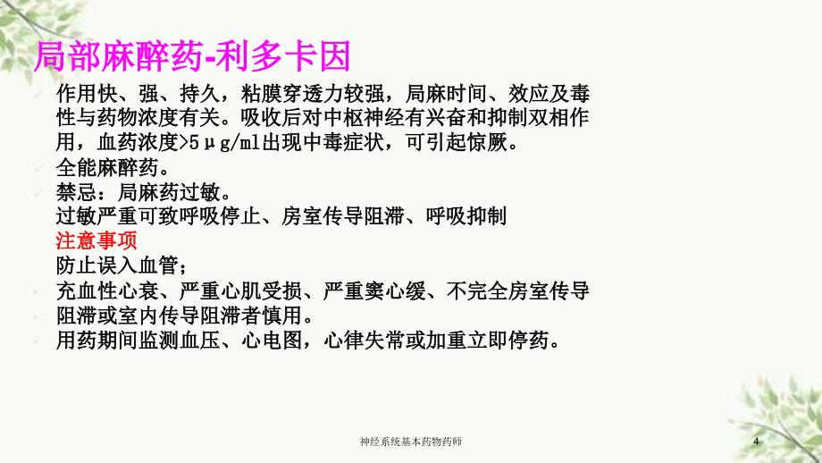 神经系统基本药物药师课件_第4页