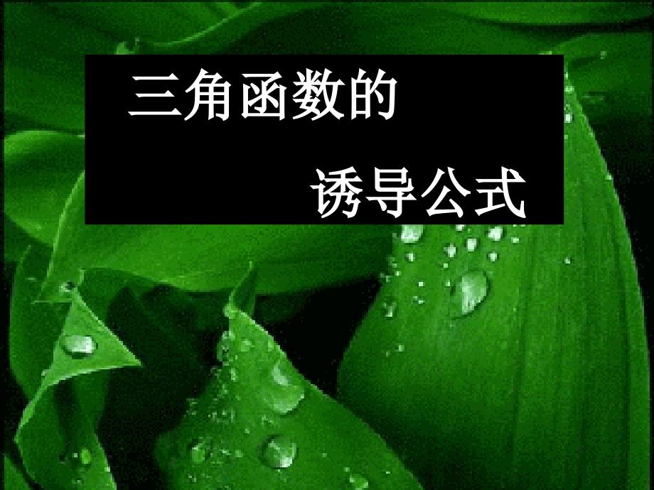 角函数的诱导公式_第1页