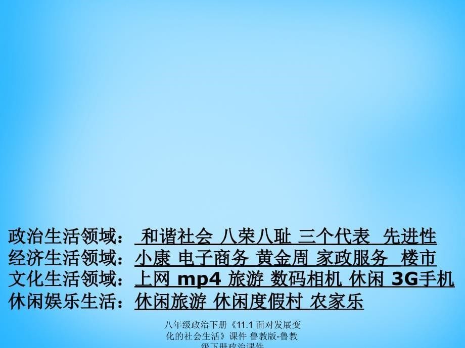 最新八年级政治下册11.1面对发展变化的社会生活课件_第5页