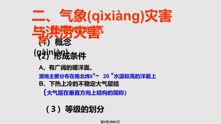 地理中图选修灾害地理主要的自然灾害及其分布上学习教案_第1页