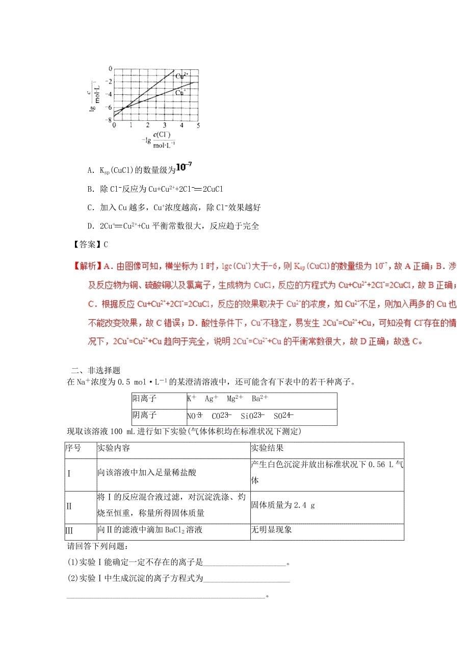 新人教版2019高考化学一轮选练习题14(含答案解析)_第5页