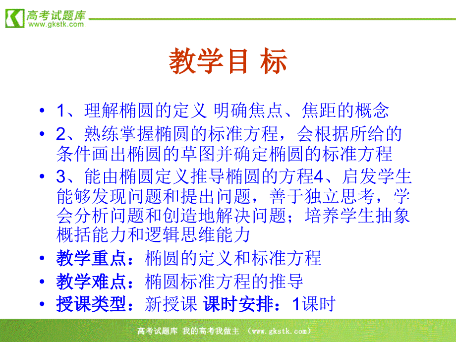 数学：2.2.1《椭圆的标准方程》PPT课件(新人教A版选修2-1)_第3页