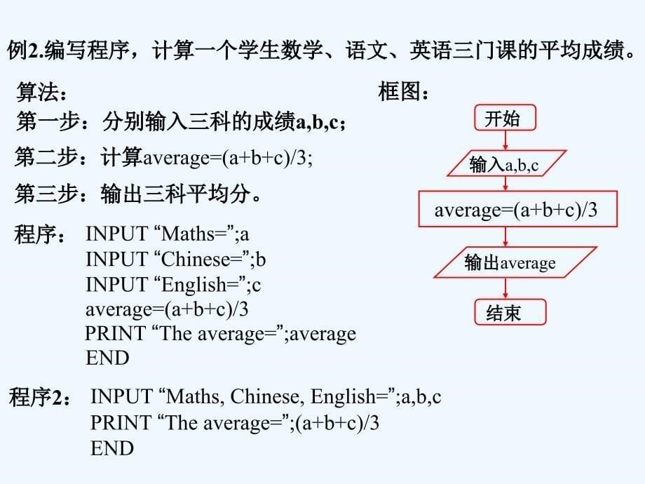 高中数学《输入语句、输出语句和赋值语句》课件4 北师大版必修3_第5页