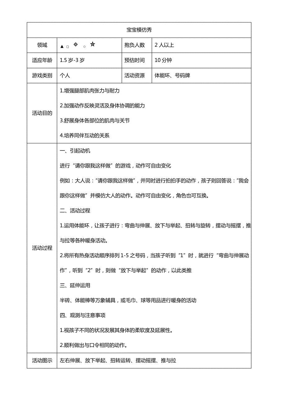 红黄蓝幼儿活动方案表零到三岁_第5页