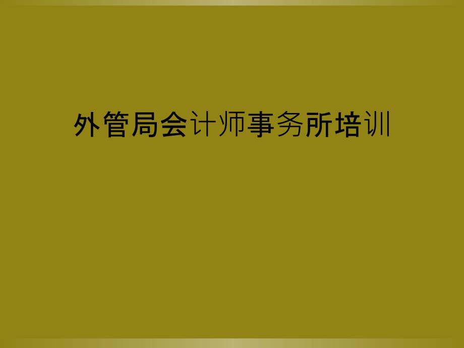 外管局会计师事务所培训_第1页
