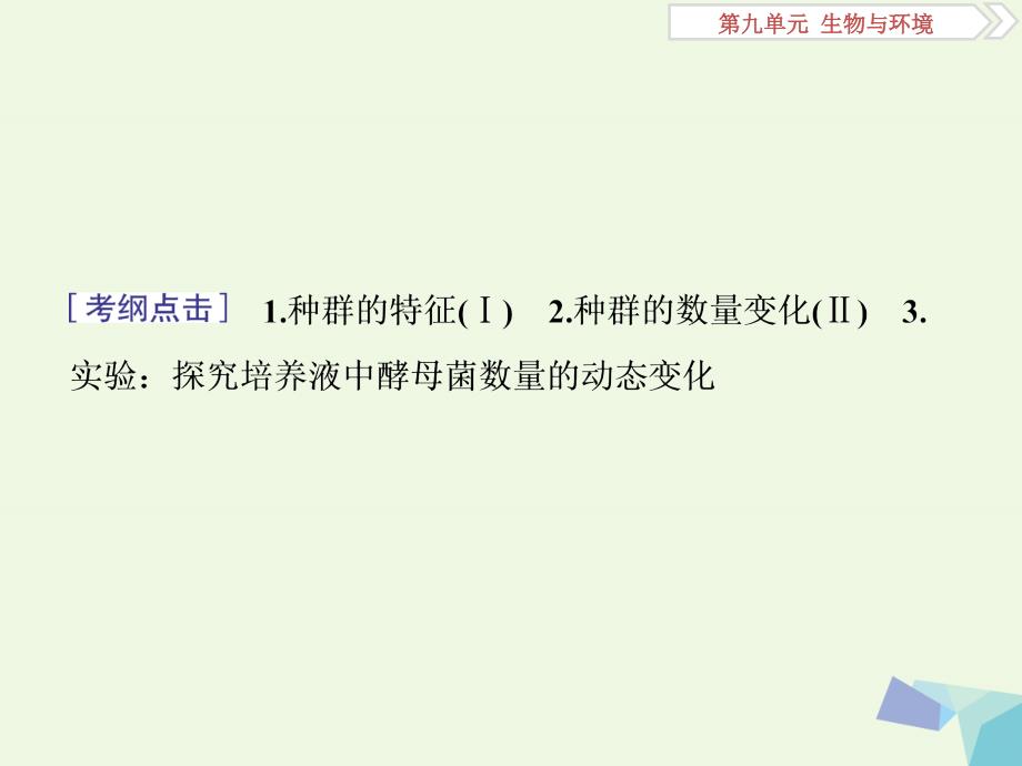 全国高考生物大一轮复习第九单元生物与环境第36讲种群的特征种群数量的变化课件_第3页