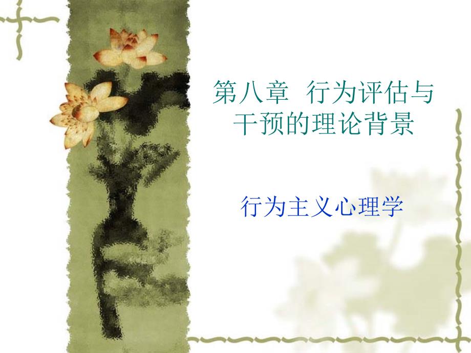 行为评估与干预的理论.ppt_第1页