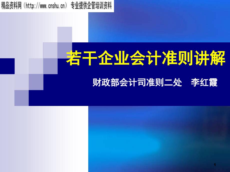 微观经济学若干企业会计准则讲解_第1页