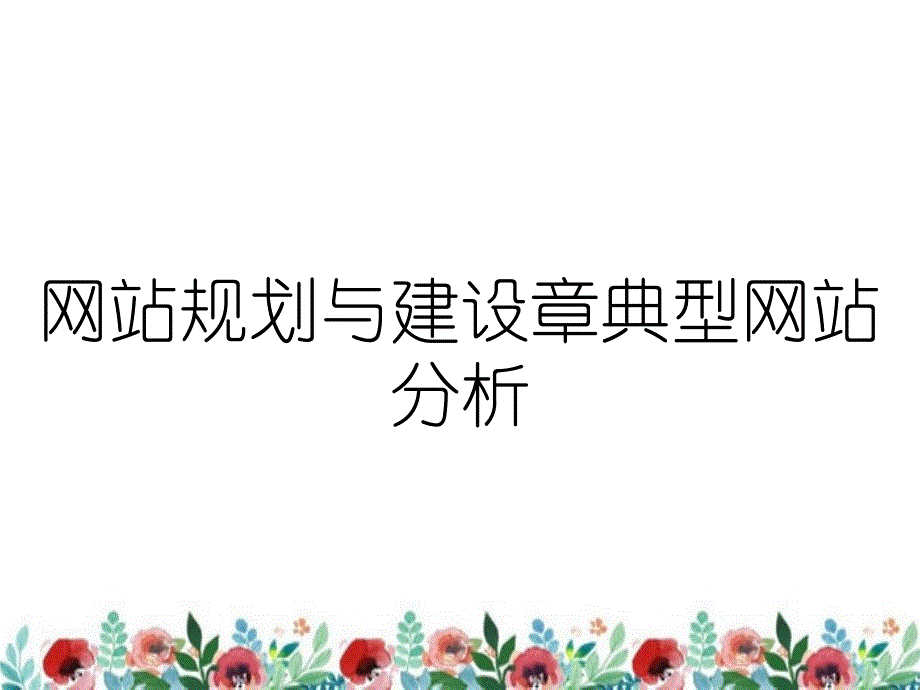 网站规划与建设章典型网站分析_第1页