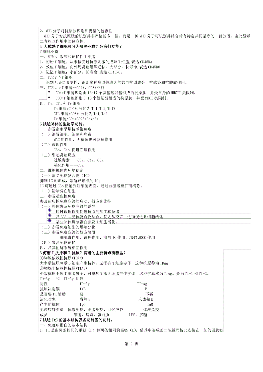 免疫学问答题答案_第2页