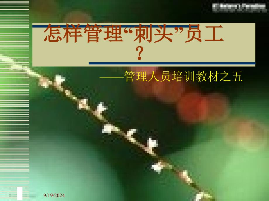 怎样管理刺头员工管理人员培训教材之五18页课件_第1页