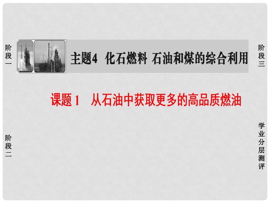 高中化学 主题4 化石燃料石油和煤的综合利用 课题1 从石油中获取更多的高品质燃油课件 鲁科版选修2_第1页