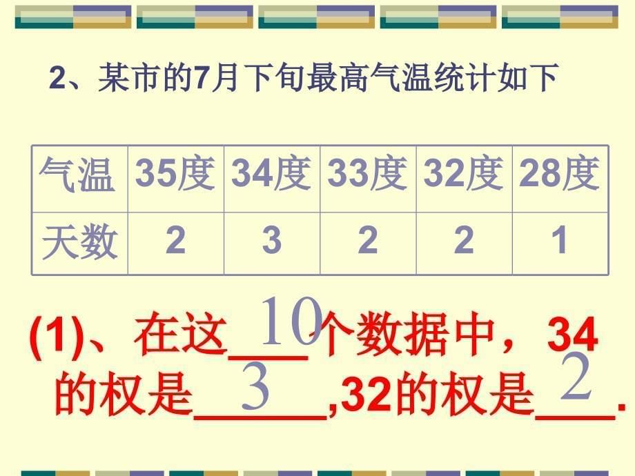 人教版八年级下册课件20.1.1平均数1共17张PPT_第5页