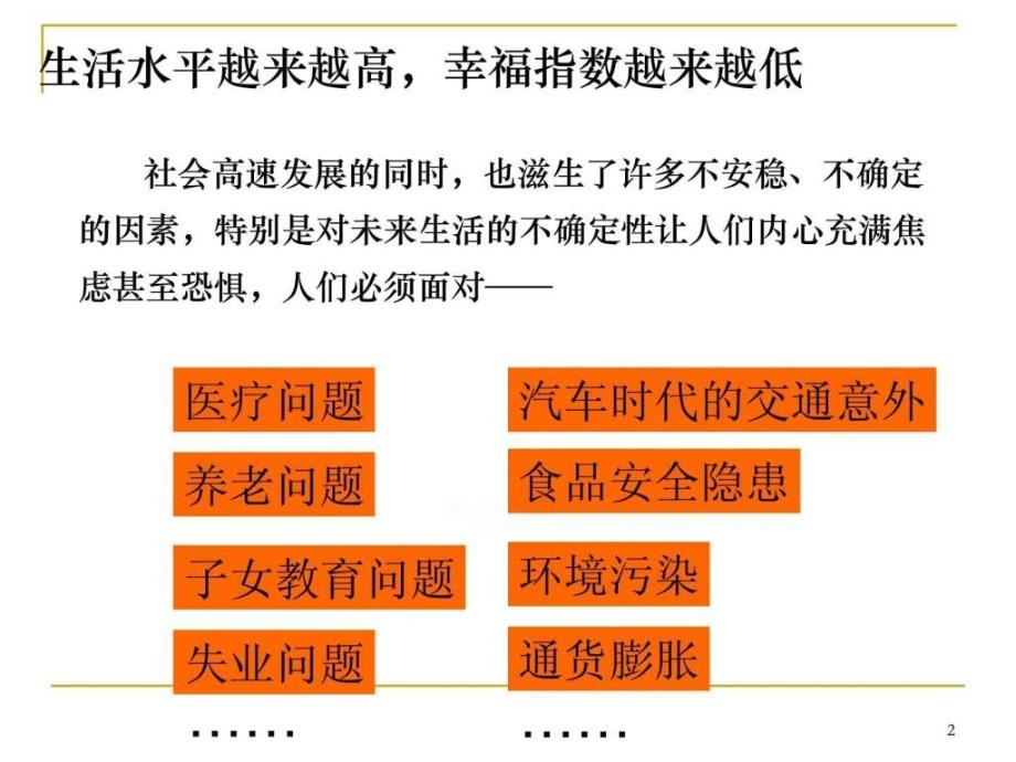 保险十大黄金价值之一老有所养.ppt_第2页