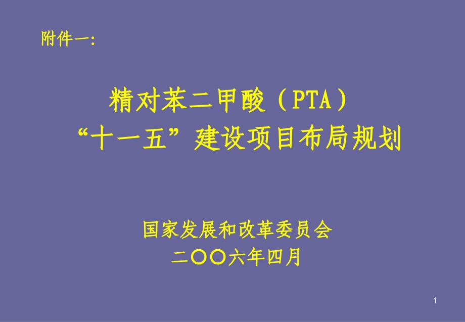 精对苯二甲酸十一五建设项目布局规划课件_第1页