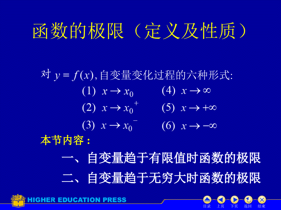 函数的极限定义及性质_第1页