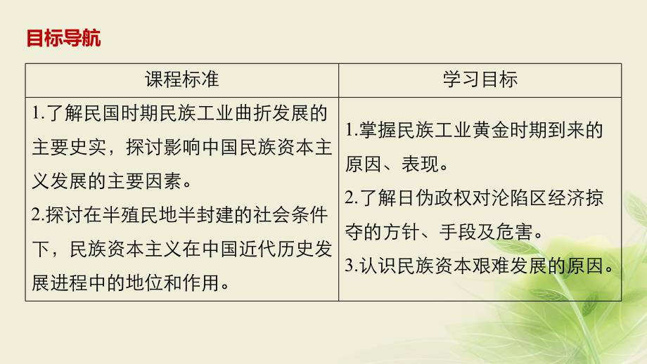 历史 第二单元 工业文明的崛起和对中国的冲击 第11课 民国时期民族工业的曲折发展 岳麓版必修2_第2页