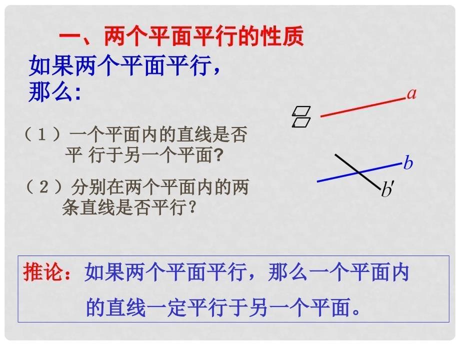 高一数学 面面平行的性质课件_第5页