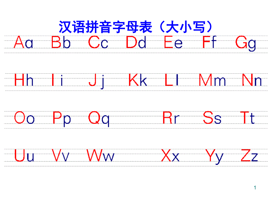 汉语拼音字母表26个大小写及习题课堂PPT_第1页