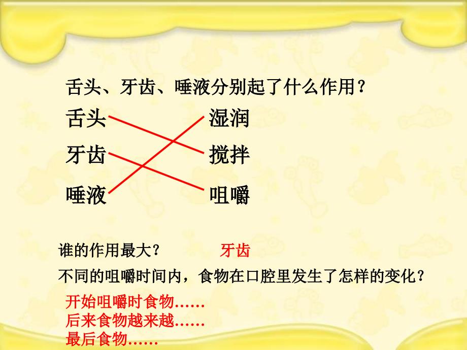 教科版四年级上册科学食物在口腔里的变化课件_第4页