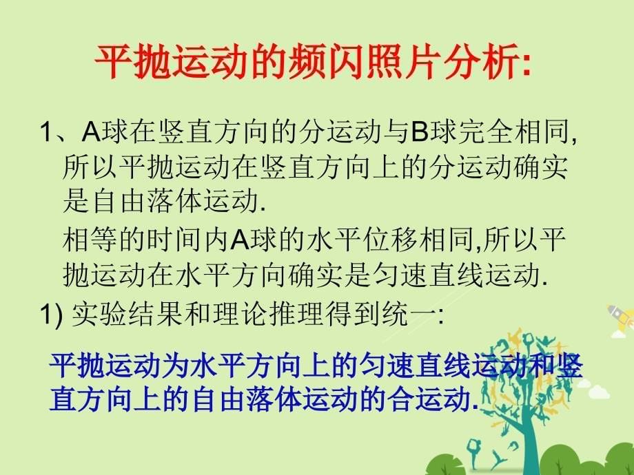 高中物理 52 平抛运动同课异构课件2 新人教版必修2._第5页